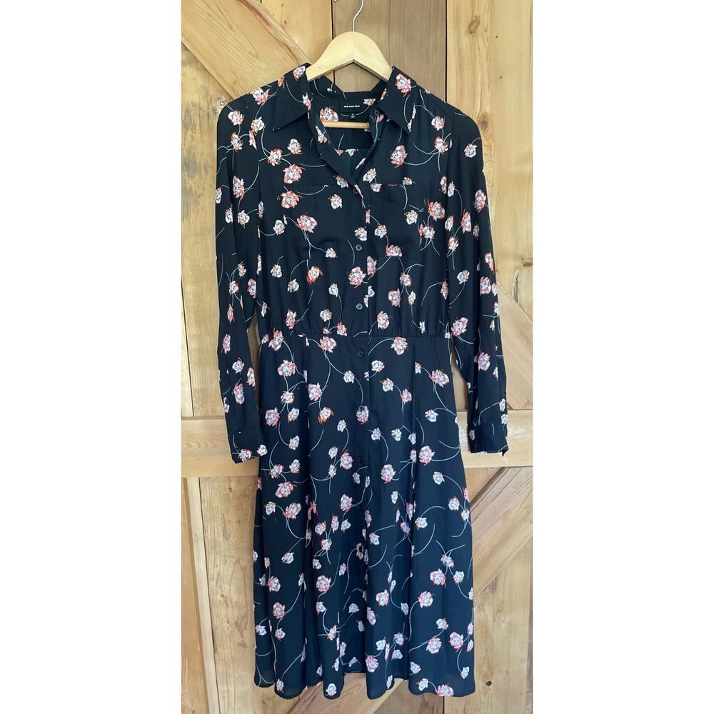 Who What Wear Long Sleeve Fall Floral Midi Dress Size S, Cottagecore - Picture 2 of 9